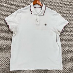 White Moncler Polo XL